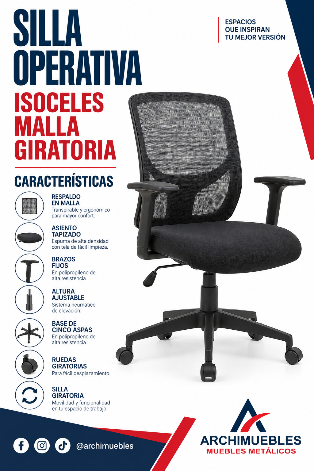 Ficha técnica de Isóceles Giratoria Archimuebles